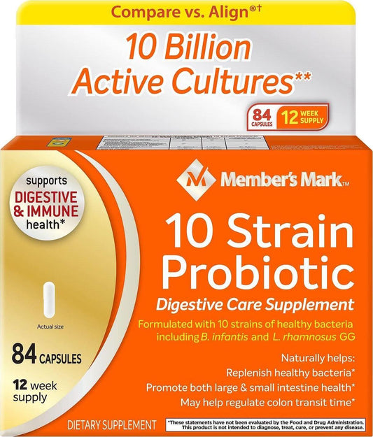 Member's Mark 5x Probiotic Digestive Care Supplement - 2/42ct. Bottles