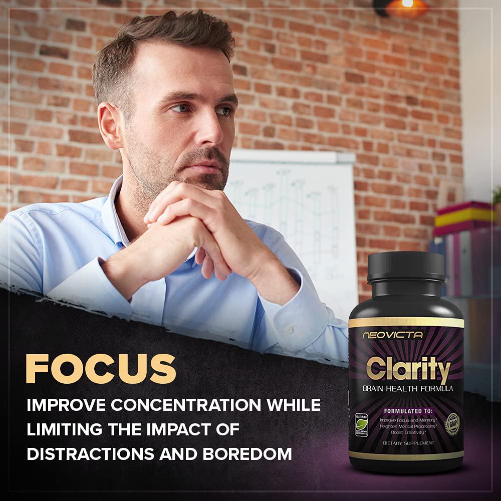 Memory Supplement for Brain - Clarity - Brain Booster Supplement - Brain Supplement for Memory and Focus - Nootropics Brain Support Supplement - Memory Pills for Brain - Brain Health Supplement
