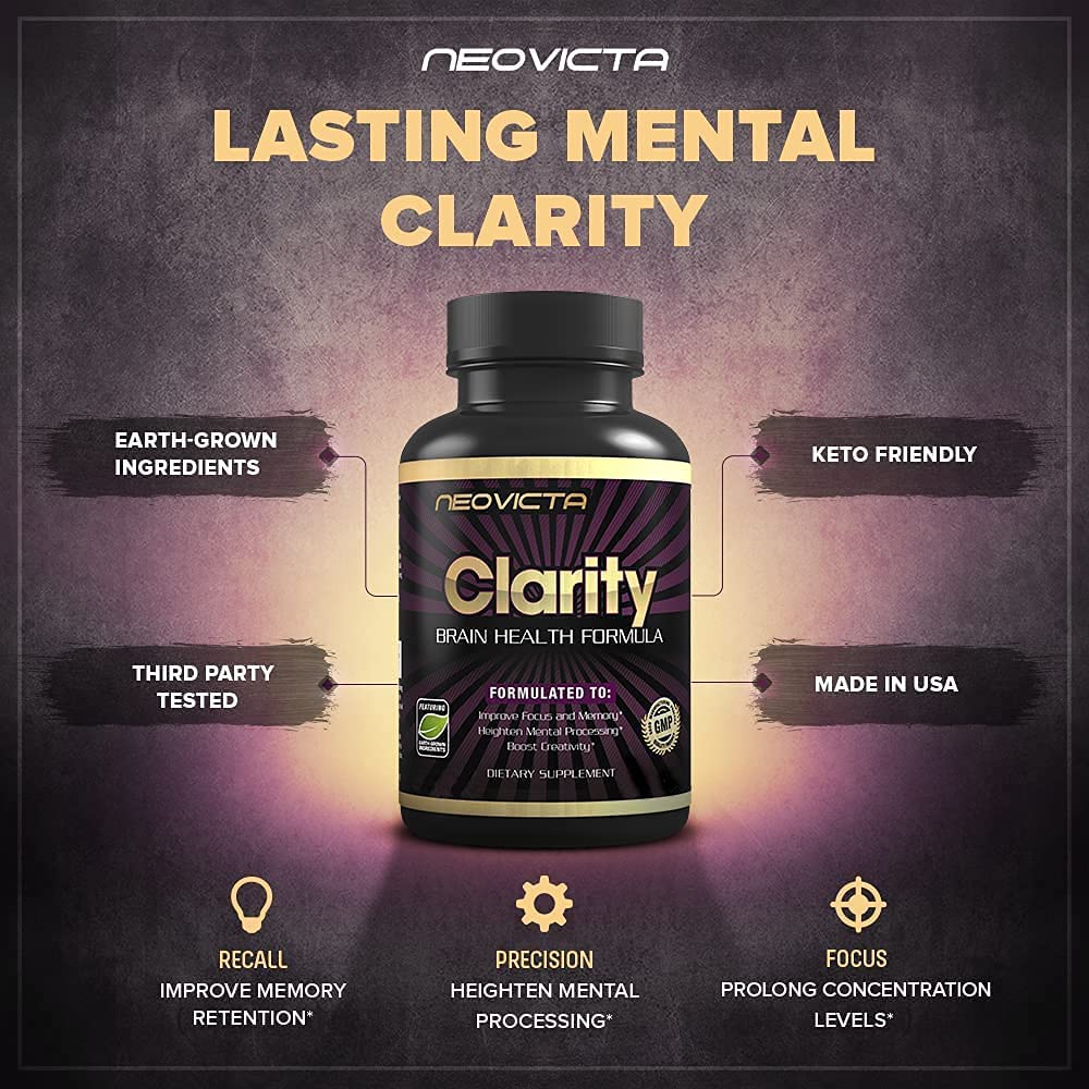 Memory Supplement for Brain - Clarity - Brain Booster Supplement - Brain Supplement for Memory and Focus - Nootropics Brain Support Supplement - Memory Pills for Brain - Brain Health Supplement