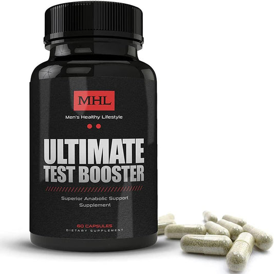Men's Healthy Lifestyle Ultimate Test Booster - Drive, Energy and Strength Supplements - Made in The USA - 60 Caps