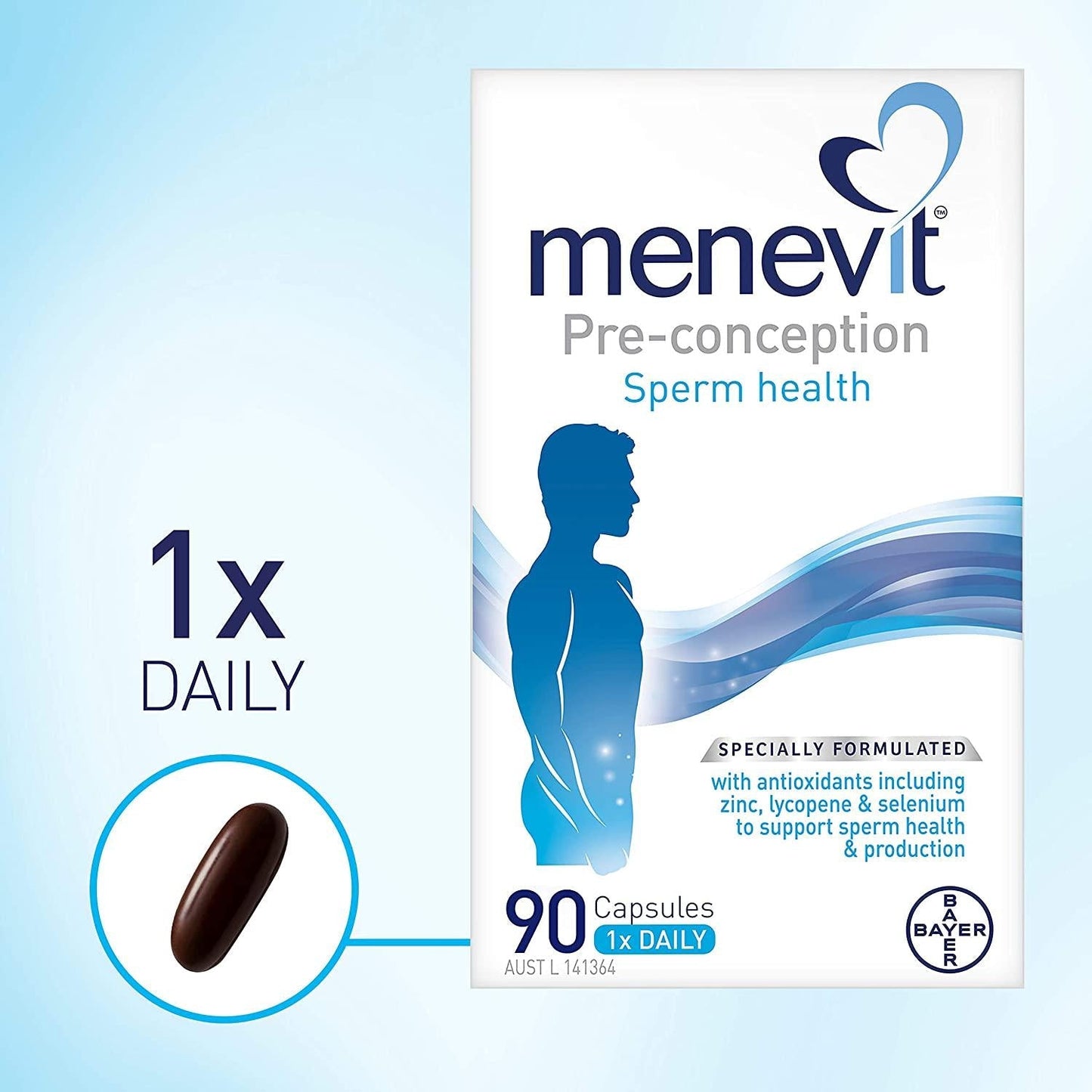 Menevit Male Fertility Supplement Capsules 90 pack