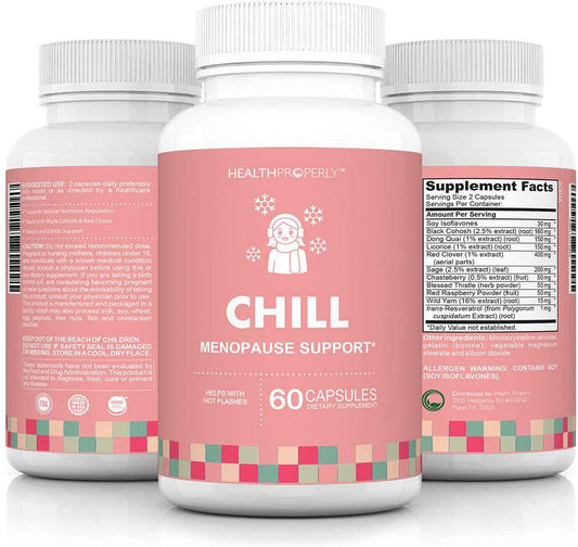 Menopause Vitamins for Hot Flash Relief and Libido Support| Fast Acting All Natural Ingredients | Scientifically Formulated to Help with Hot Flashes, Mood Swings and Weight Gain | Made with Black Cohosh