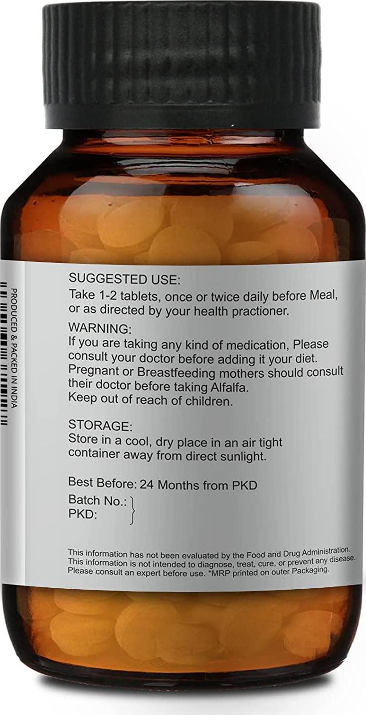 Merlion Naturals Alfalfa Tablets, Medicago Sativa, All Natural, Pure Herbs 500mg x 120 Tablets