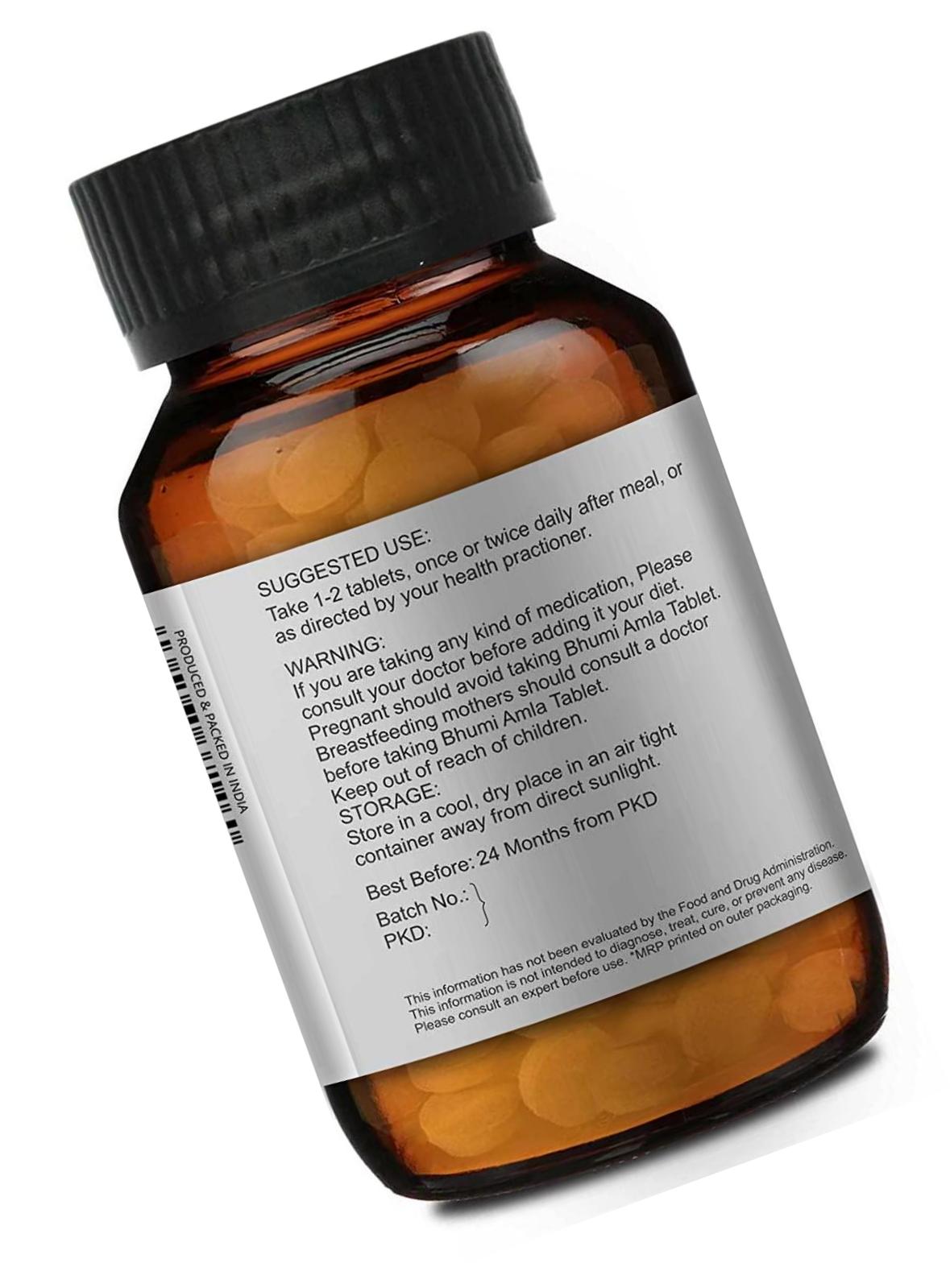 Merlion Naturals Bhumi Amla Tablets Phyllanthus niruri, All Natural, Pure Herbs 500mg x 120 Tablets