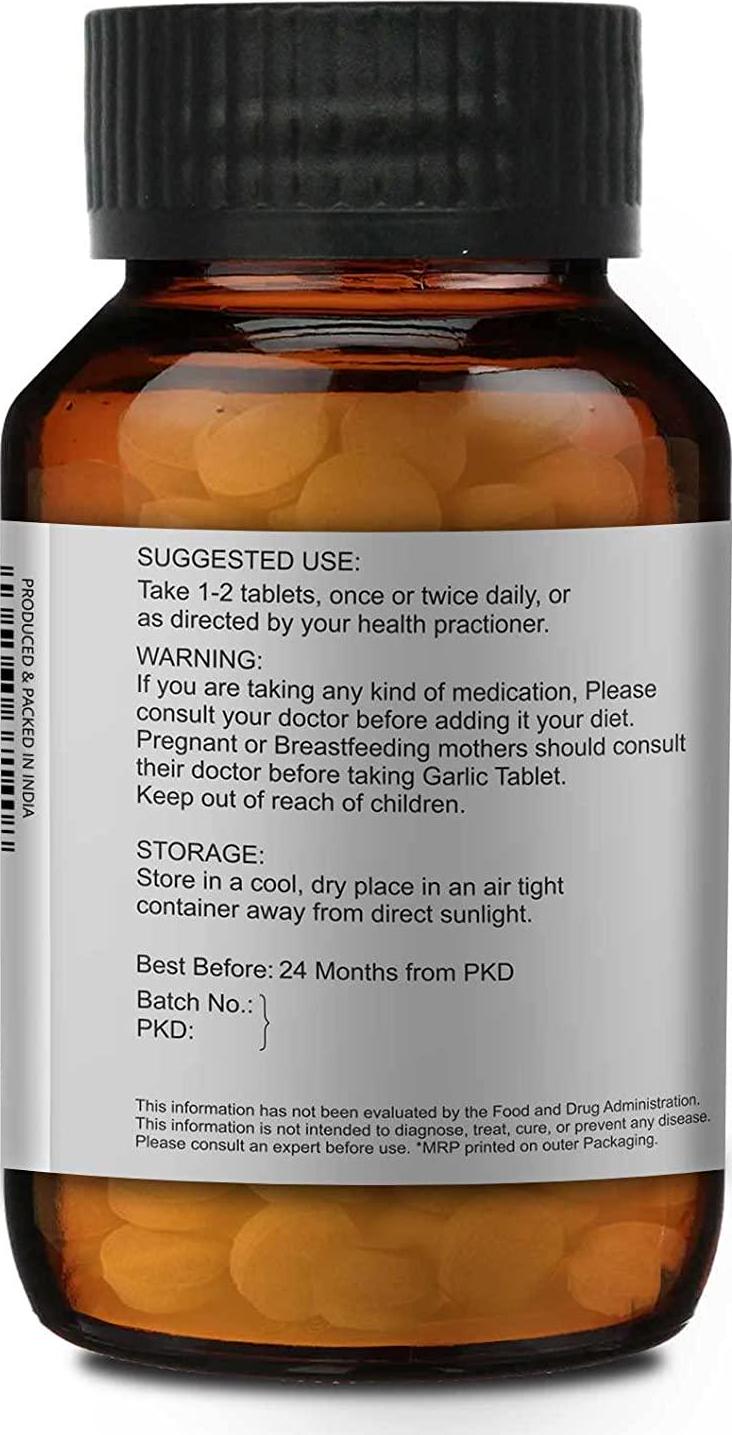 Merlion Naturals Garlic Tablets Allium sativum, All Natural, Pure Herbs 500mg x 120 Tablets