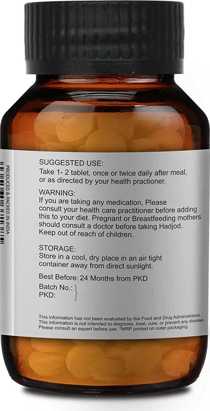 Merlion Naturals Hadjod Tablets Cissus quadrangularis, All Natural, Pure Herbs 500mg x 120 Tablets