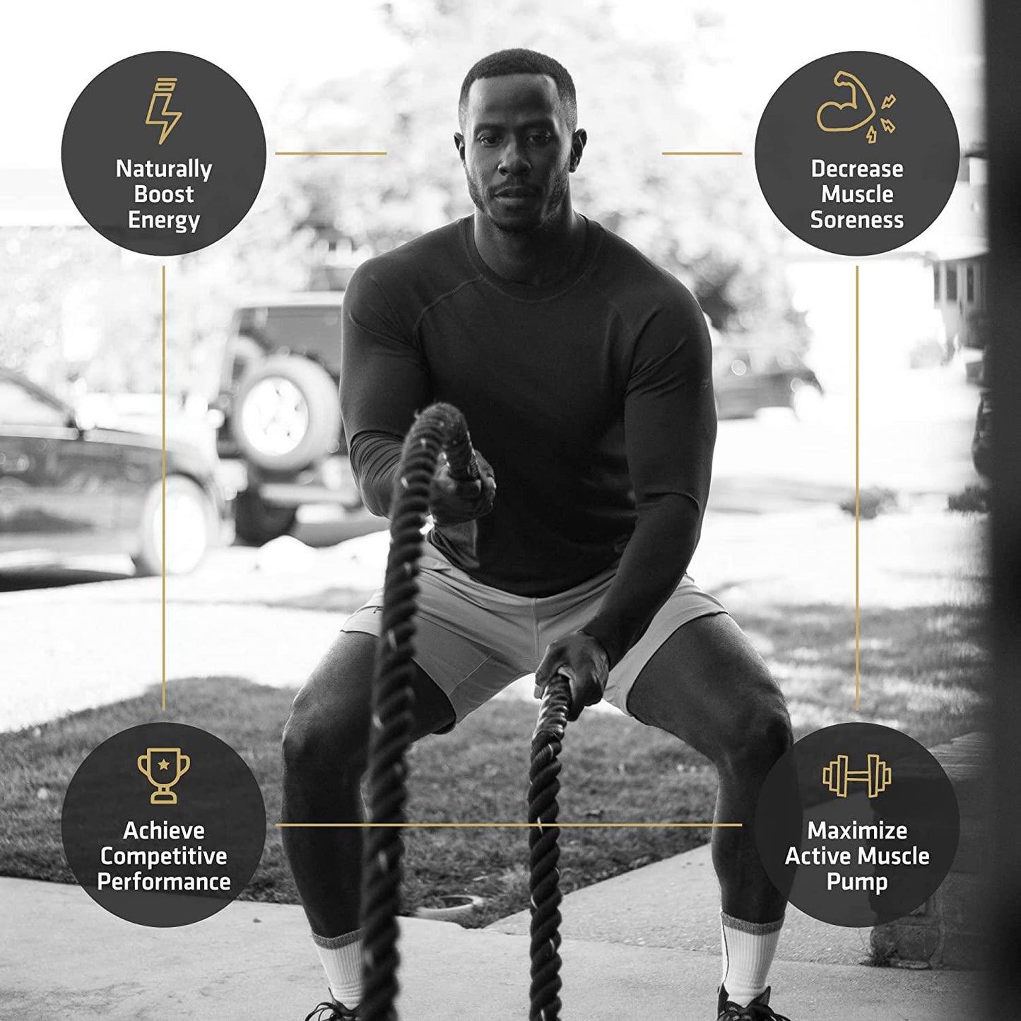 MetCon Power - Pre Pump - All Natural Non Flavored - Nitric Oxide Booster - Blood Flow