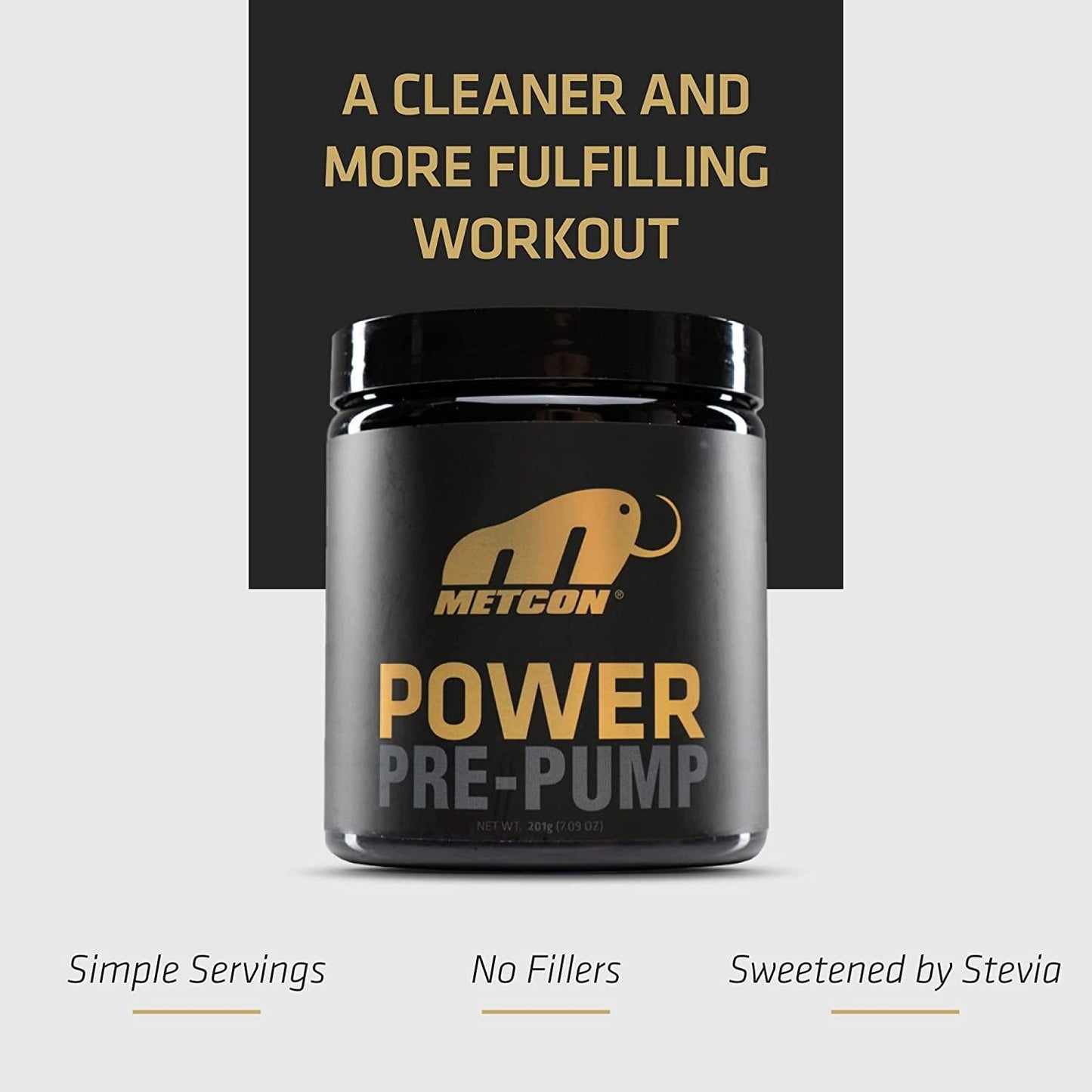 MetCon Power - Pre Pump - All Natural Non Flavored - Nitric Oxide Booster - Blood Flow
