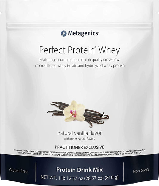 Metagenics Perfect Protein Whey Cross-Flow Micro-Filtered Whey Isolate and Hydrolyzed Whey Protein | 30 Servings (Vanilla, 30 Servings)