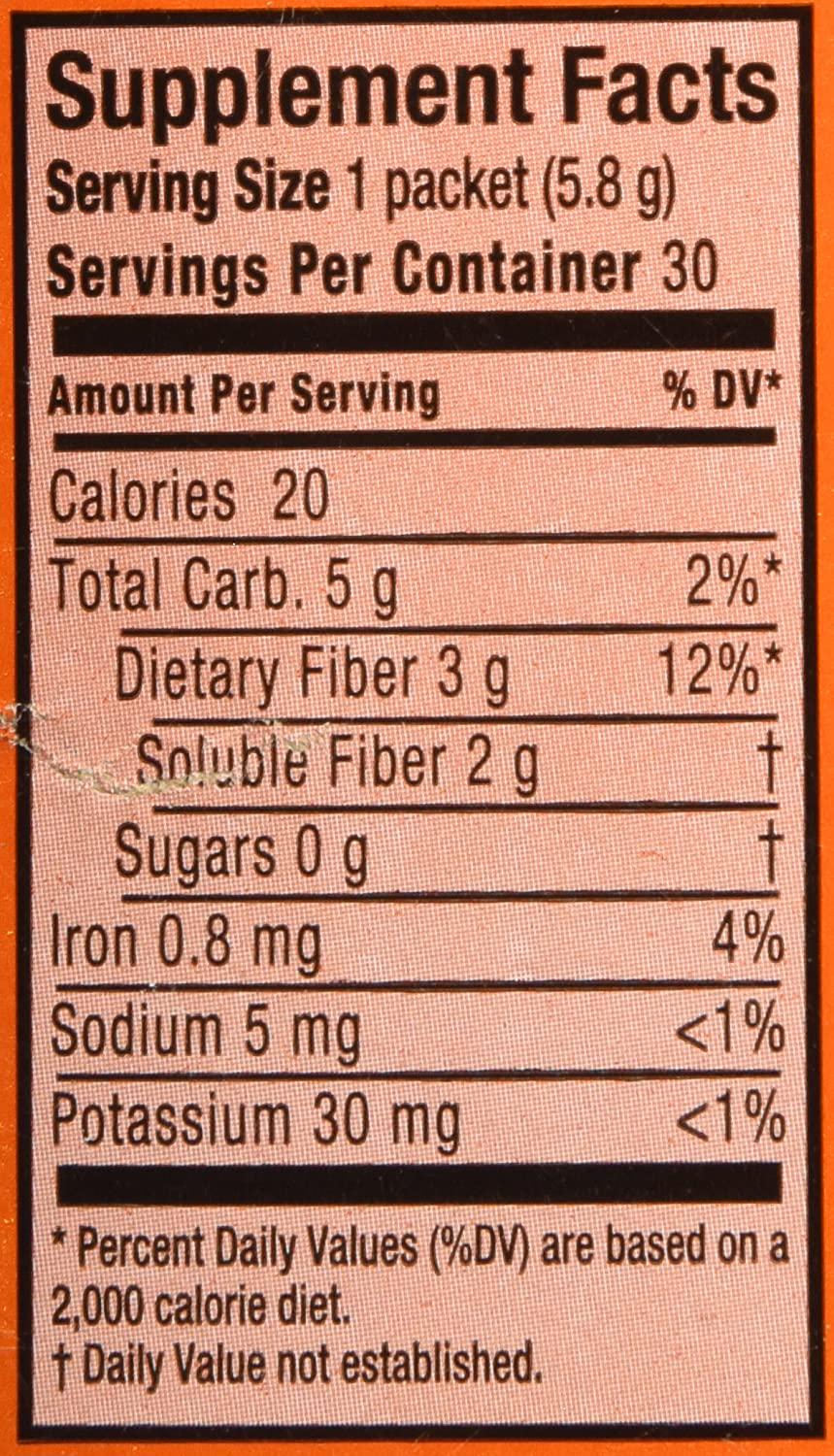Metamucil Fiber Singles Smooth Texture Sugar Free Orange - 30 Packets