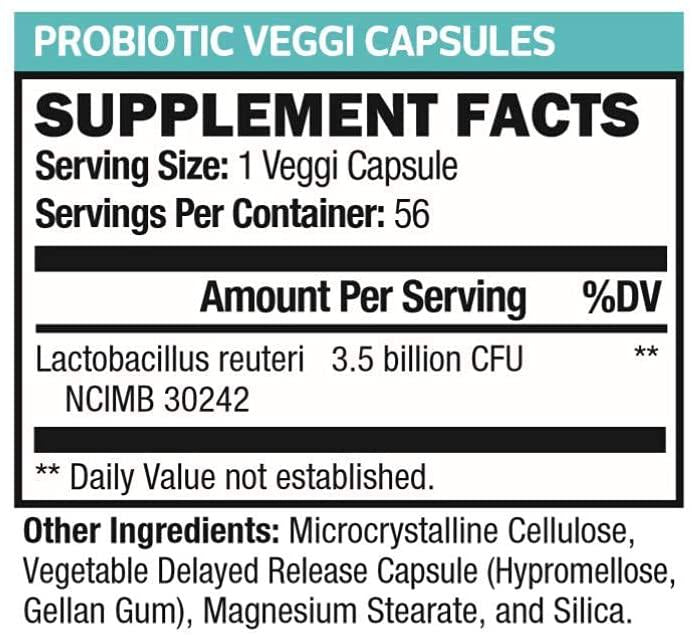 Microbiome Plus Gastrointestinal Probiotics L Reuteri NCIMB 30242 GI Digestive Supplements, Allergy Safe and Gluten Free for Men and Women (1 Month Supply) …