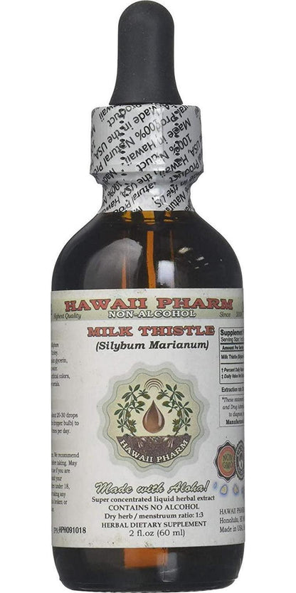 Milk Thistle Alcohol-Free Liquid Extract, Organic Milk Thistle (Silybum marianum) Dried Seed Glycerite 2 oz