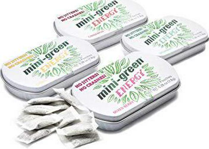 Mini-Green Energy Natural, Organic Energy Boost Pouches, 4-Flavor Sample Pack, 4-Pack