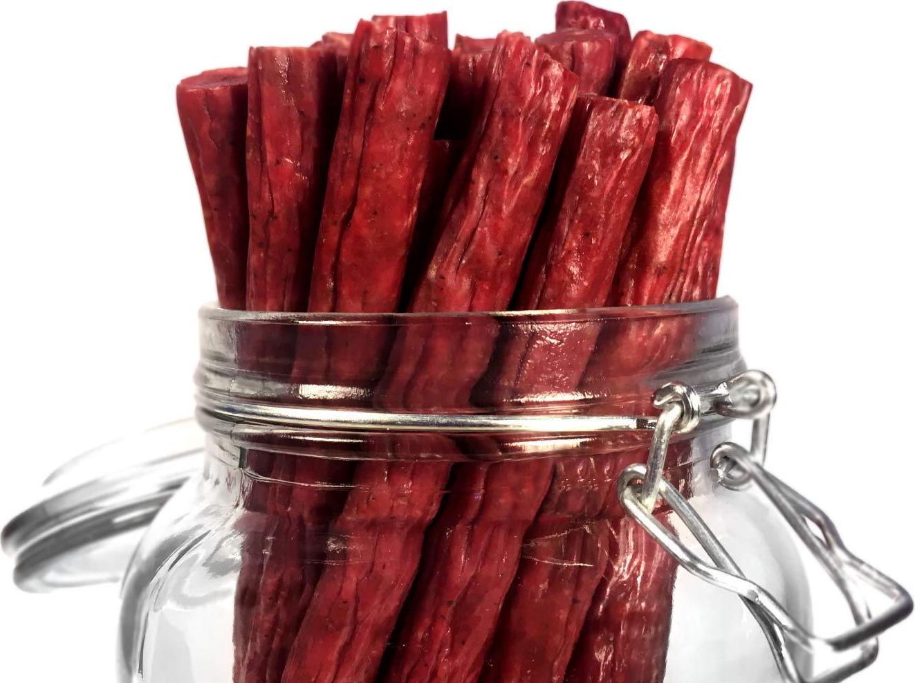 Mission Meats Sugar Free Keto Snacks Grass Fed Beef Sticks Whole 30 Gluten Free MSG Free Nitrate Nitrite Free Paleo Healthy Snacks Natural Meat Sticks Beef Jerky Zero Sugar Protein Snacks Weight Loss (Original Beef Sticks, 10 Count Pack of 1)