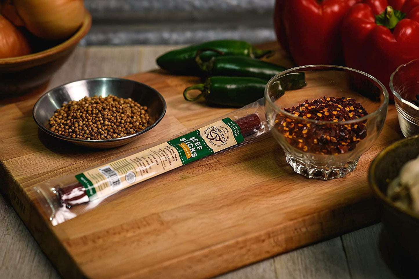 Mission Meats Sugar Free Keto Snacks Grass Fed Beef Sticks Whole 30 Gluten Free MSG Free Nitrate Nitrite Free Paleo Healthy Snacks Natural Meat Sticks Beef Jerky Zero Sugar Protein Snacks Weight Loss (Original Beef Sticks, 10 Count Pack of 1)