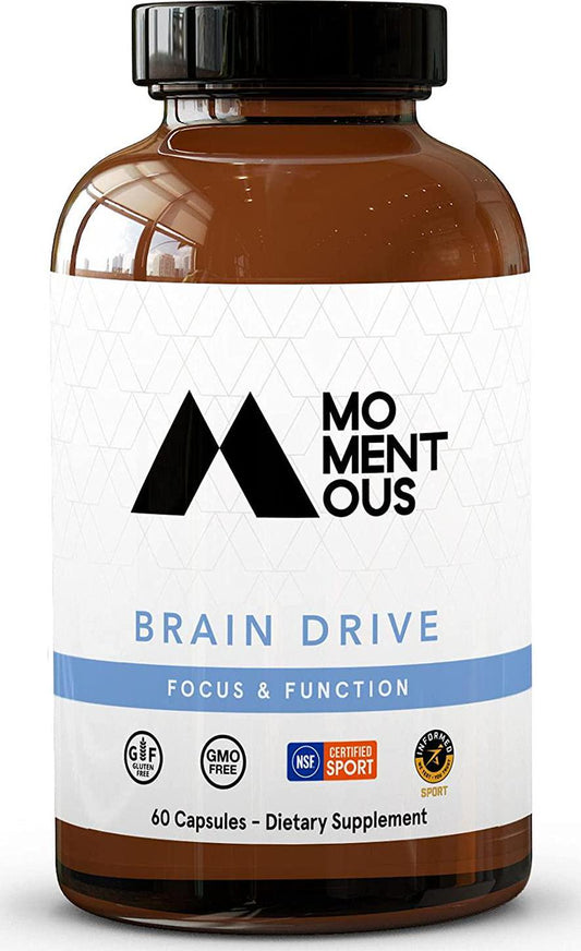 Momentous Brain Drive Nootropic Supplement, Non-GMO and Gluten Free, Memory and Focus (30 Servings/60 Capsules)