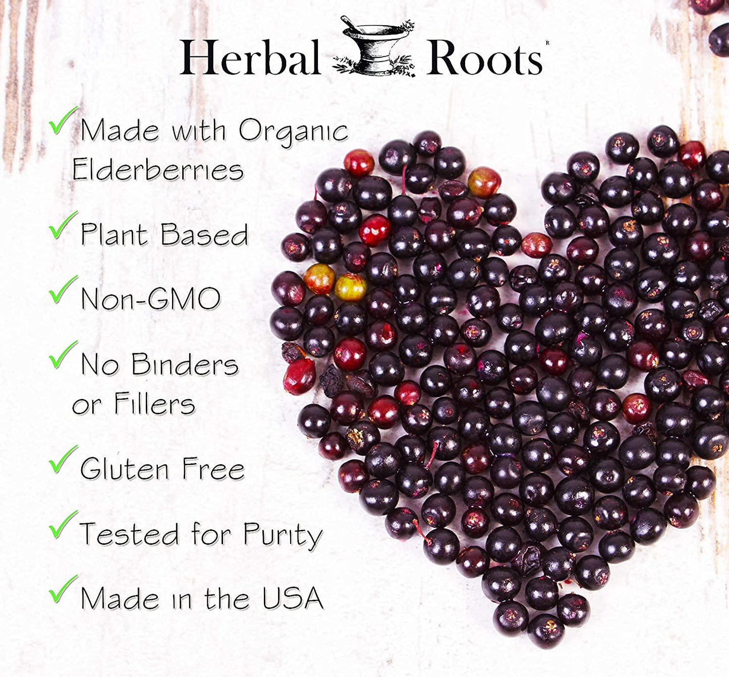 Mortar and Pestle Herbs- Black Elderberry Capsules - Extra Strength 4,300 mg - Made with Organic Elderberries Sambucus Negras - Immune Support - Vegan and Non-GMO - Made in the USA