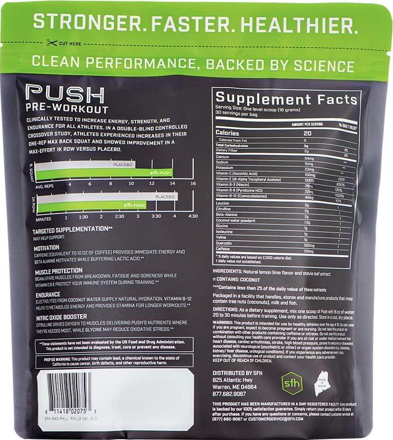 Motivate and Gain Workout Bundle: SFH Pure Whey Vanilla Protein and Push Pre-Workout Powder