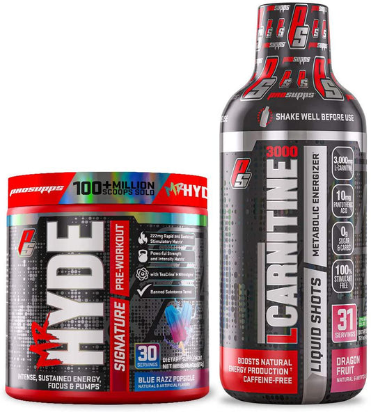 Mr. HydeÂ Signature 30-Serve Blue Razz and L-Carnitine 3000 Dragon Fruit Bundle