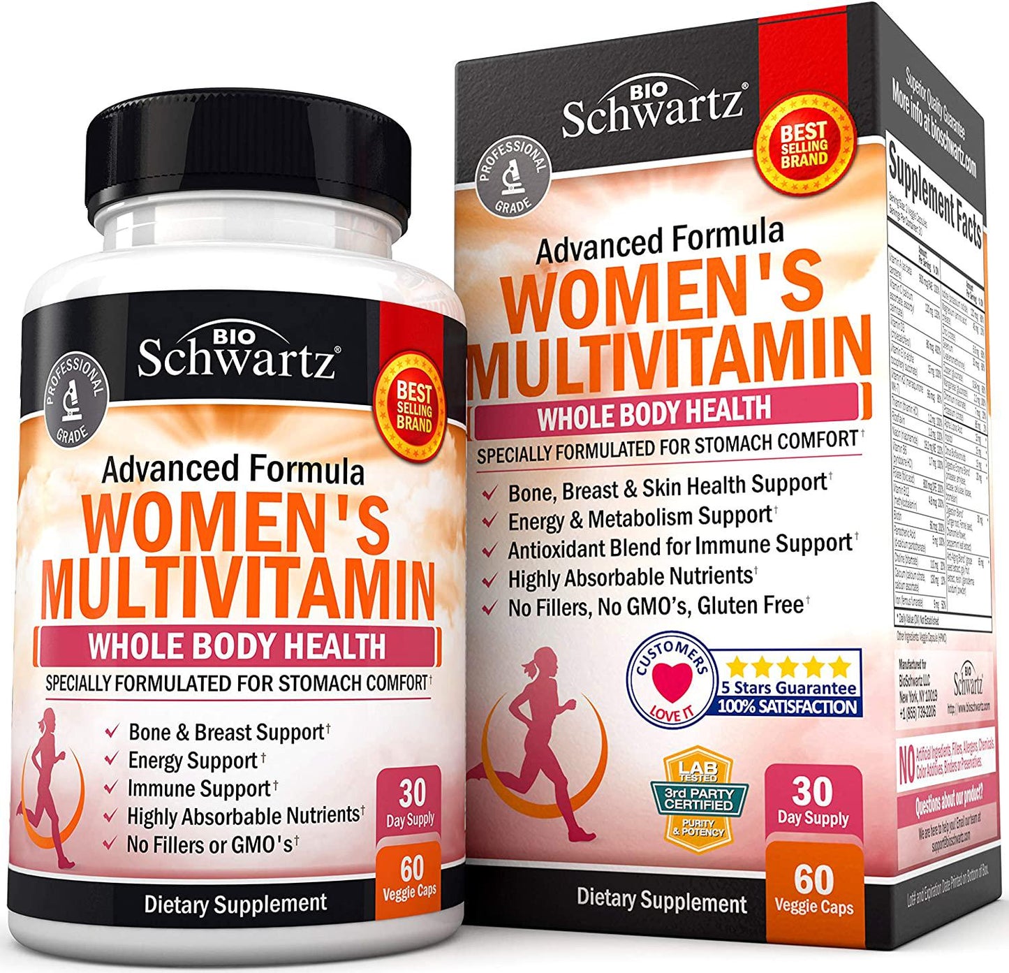 Multivitamin for Women - Energy, Immune and Joint Support Supplement - with Vitamin D3 for Skin, Bone and Breast Support - Once Daily - Formulated for Stomach Comfort - Promotes Whole Body Health