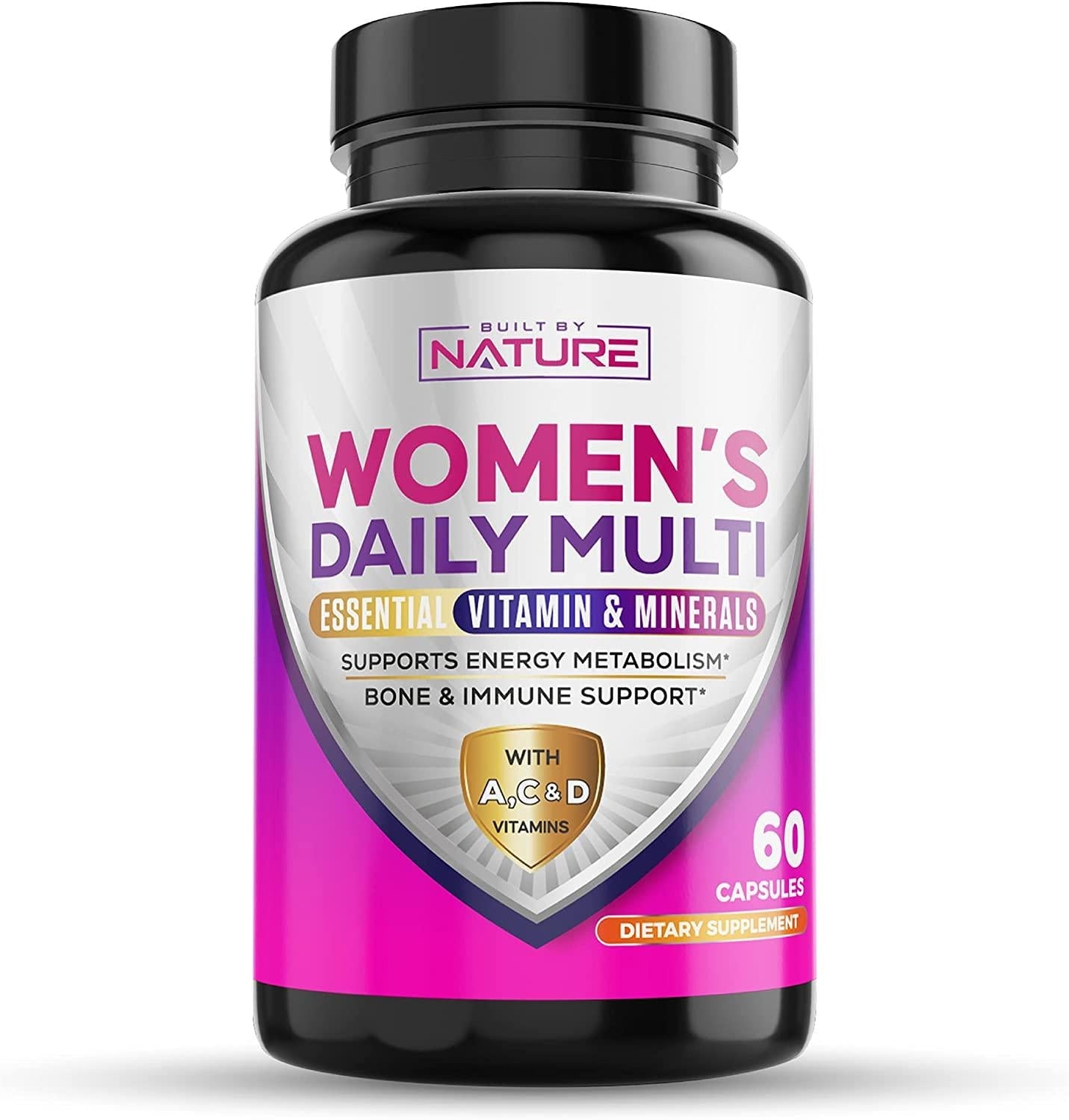 Multivitamin for Women with Zinc and Vitamins C, B12, D3, for Immune Support, Complete Natural Daily Multi Vitamins for Adults, 60 Capsules