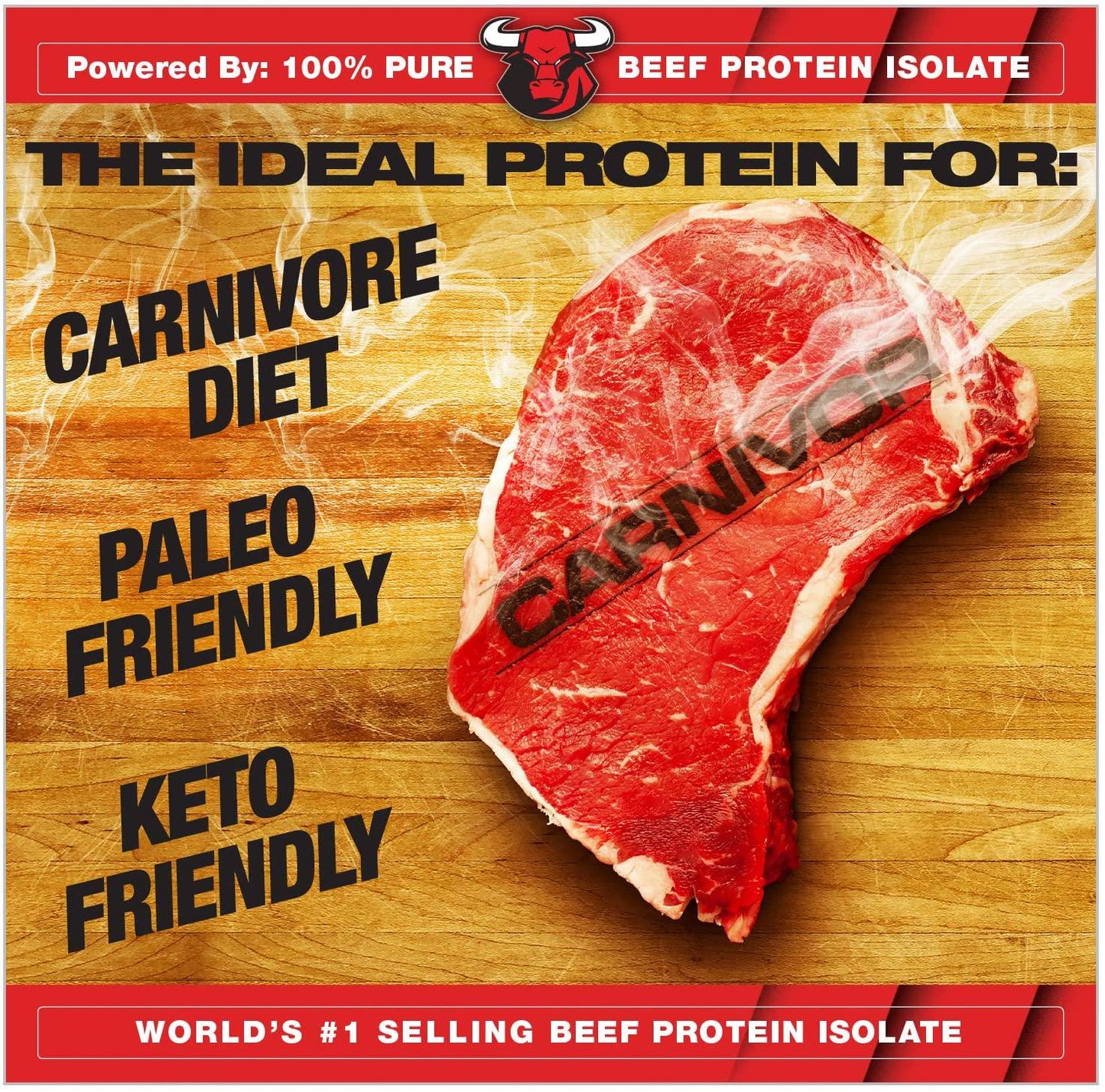MuscleMeds Carnivor Beef Protein Isolate Powder, Chocolate, 56 Servings