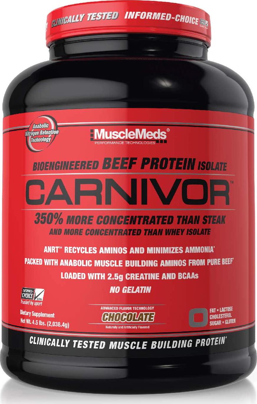 MuscleMeds Carnivor Beef Protein Isolate Powder, Chocolate, 56 Servings