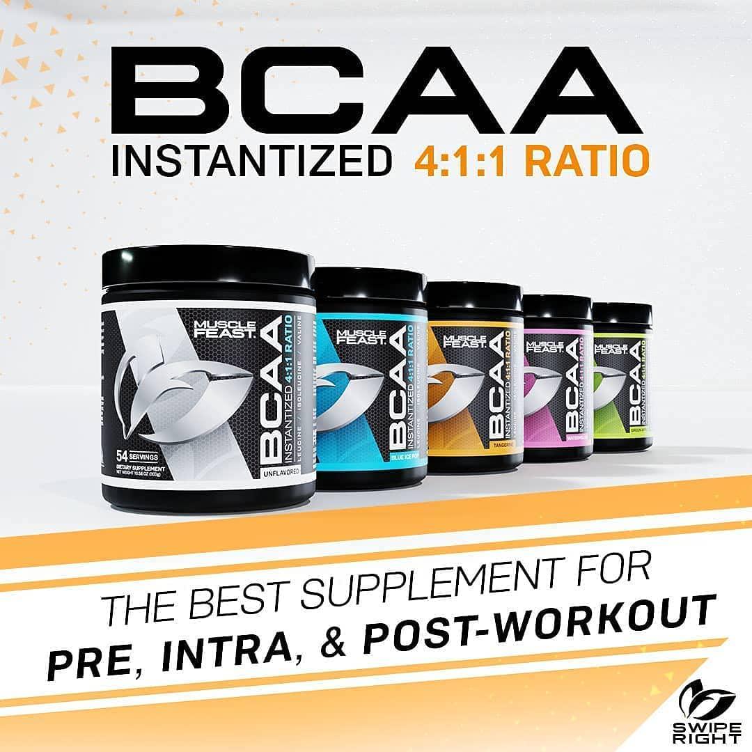 Muscle Feast Vegan BCAA Powder 4:1:1 Ratio Keto Friendly Sugar Free Post Workout Recovery, Unflavored, 300g
