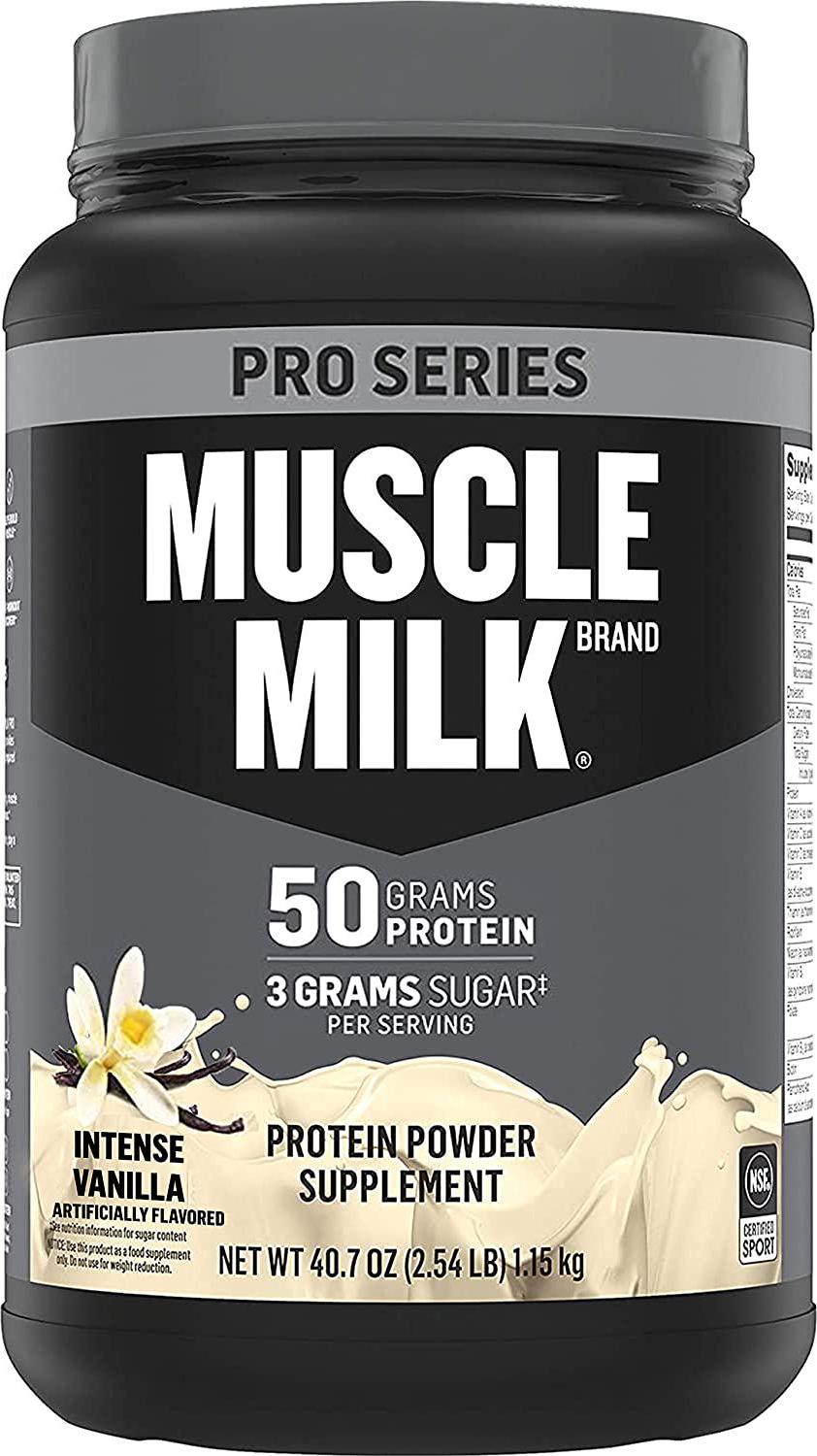 Muscle Milk Pro Series Protein Powder, Intense Vanilla, 50g Protein, 2.54 Pound