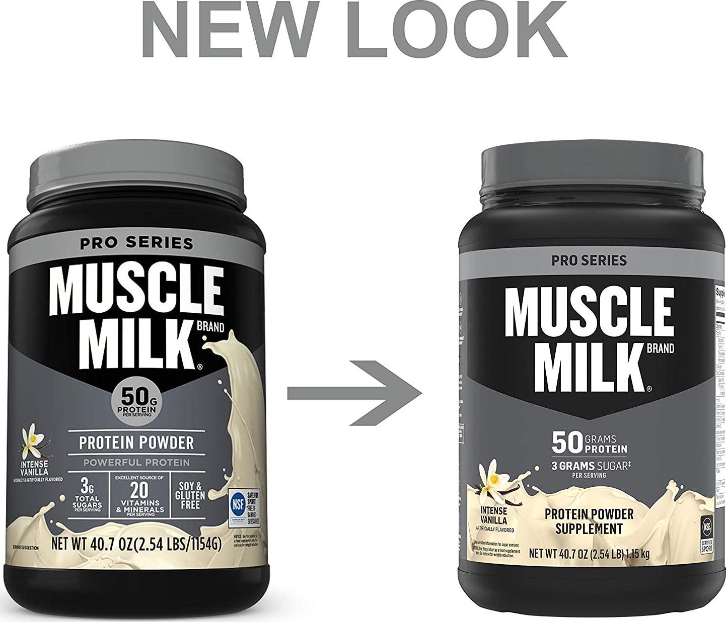 Muscle Milk Pro Series Protein Powder, Intense Vanilla, 50g Protein, 2.54 Pound