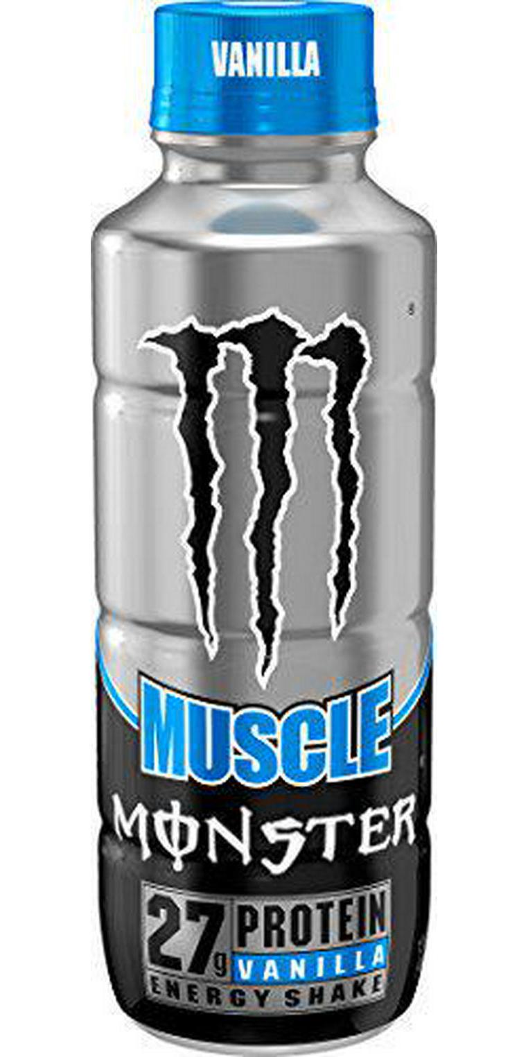 Muscle Monster Chocolate Energy Shake, Protein + Energy Drink, 15 ounce (Pack of 12) and Vanilla Energy Shake, Protein + Energy Drink, 15 ounce (Pack of 12)