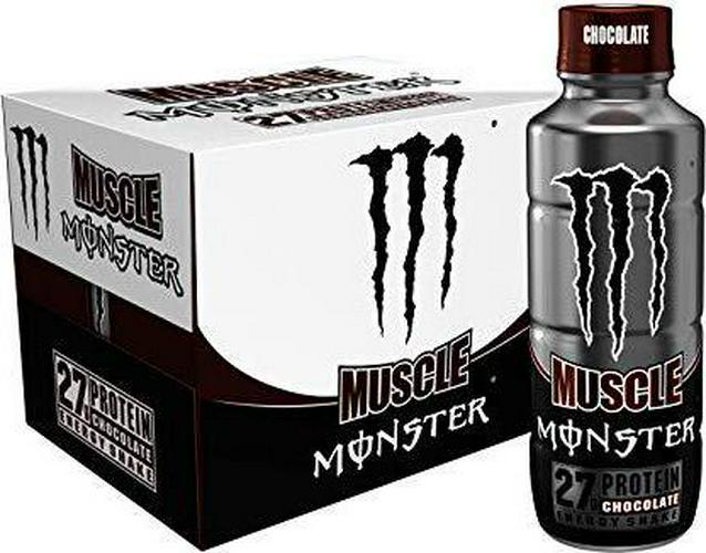 Muscle Monster Chocolate Energy Shake, Protein + Energy Drink, 15 ounce (Pack of 12) and Vanilla Energy Shake, Protein + Energy Drink, 15 ounce (Pack of 12)