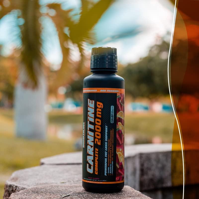 Muscleology Liquid L-Carnitine 2000 Supplement, Fruit Punch, 16 Ounce