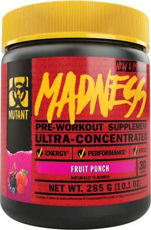Mutant | Madness and Madness All-in | Double Pre-Workout Bundle | Fruit Punch and Melon Candy | Branded Stainless Steel Shaker | 30 Serving + 18 Serving