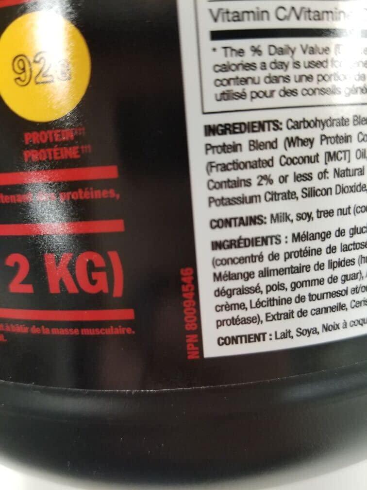 Mutant Mass Extreme Gainer Whey Protein Powder Build Muscle Size and Strength High Density Clean Calories 6 lbs Cookies and Cream