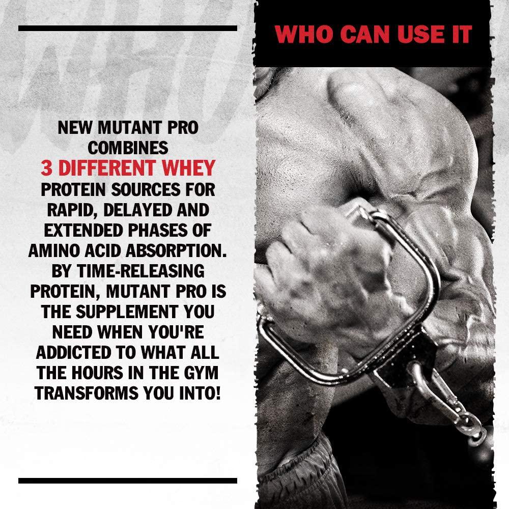 Mutant Pro Triple Whey Protein Powder Supplement Time-Released for Enhanced Amino Acid Absorption Decadent Gourmet Flavors 5 lbs Rich Chocolate