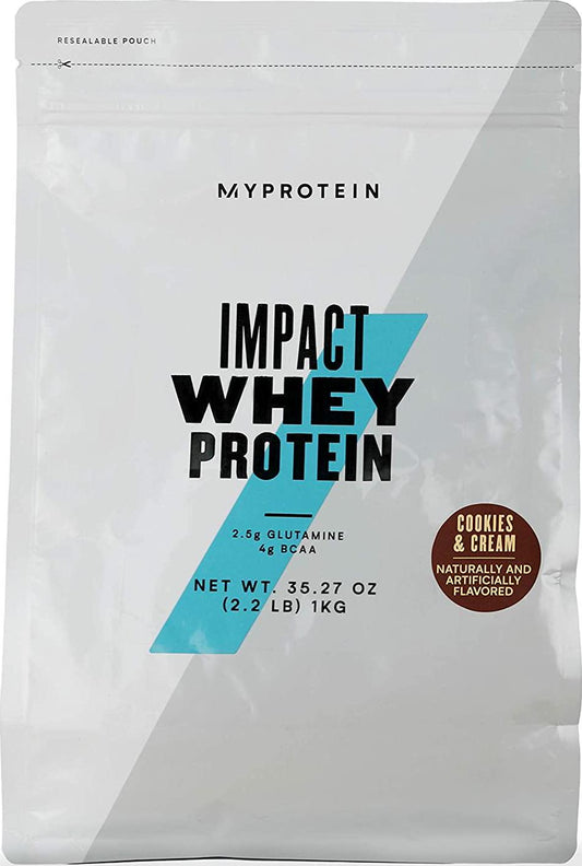 MyProtein Impact Whey Protein , Cookies and Cream, Pouch, 2.2lbs