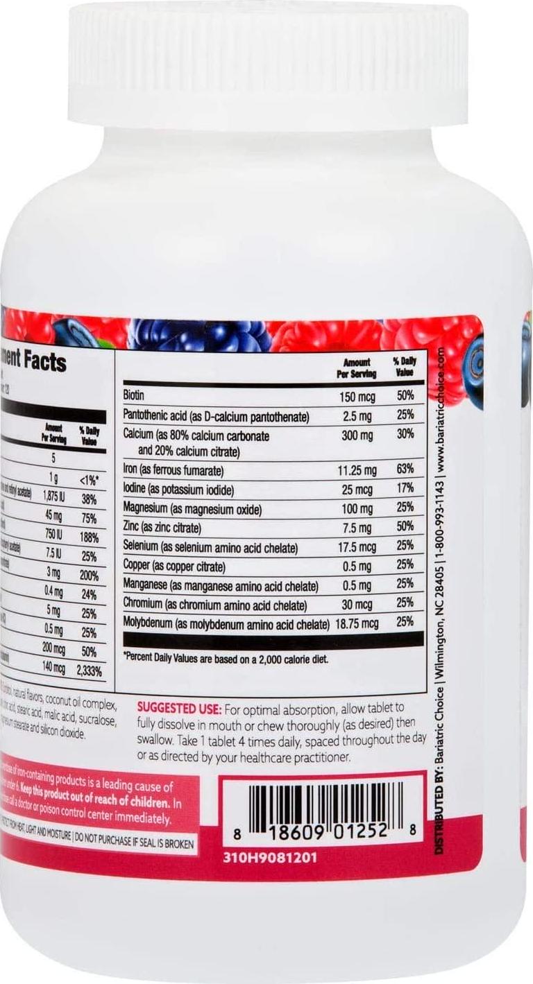 My Bariatric Vitamins Chewable Bariatric MultiVitamin, Berry Flavor (120 ct)