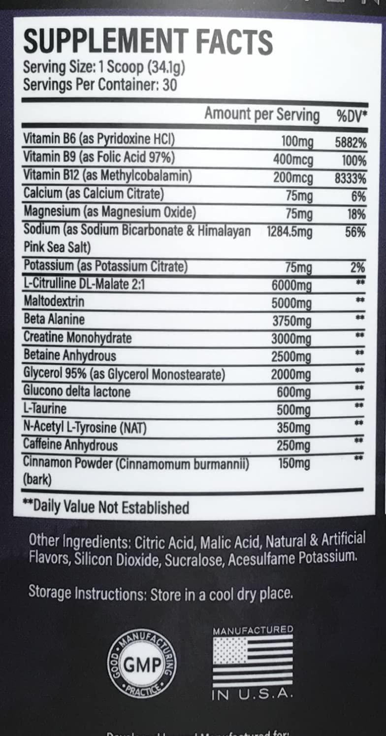 My Potential Unstoppable Pre Workout - 30x34g Servings - Giant Pumps, Energy, Power, Endurance, Hydration - Creatine, Citrulline, Beta-Alanine, Electrolytes, 250mg Caffeine-(Sour Gummy Candy)- 2.3lb