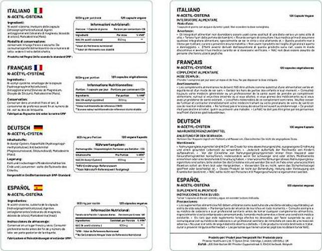NAC N-Acetyl- Cysteine 600mg 240 Capsules not Tablets - UK Manufactured | GMP Standards by Prowise Healthcare | Suitable for Vegetarians and Vegans