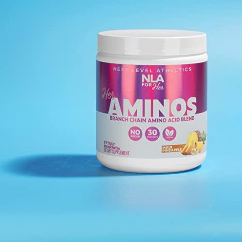 NLA for Her - Her Aminos - (Maui Pineapple - 30 Servings) - Comprehensive BCAA Amino Acid Blend - Supports Increased Endurance, Helps Build Lean Muscle, Improve Hydration and Enhance Recovery