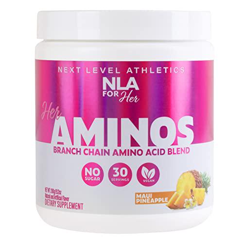 NLA for Her - Her Aminos - (Maui Pineapple - 30 Servings) - Comprehensive BCAA Amino Acid Blend - Supports Increased Endurance, Helps Build Lean Muscle, Improve Hydration and Enhance Recovery