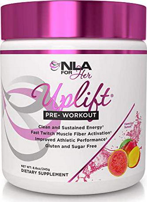 NLA for Her Pre/Post Workout Stack (Includes Her Whey Chocolate Éclair and Uplift Pre Workout Hawaiian Sunset