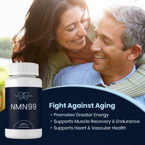 NMN 500mg Capsules 99%+ Pure NMN Supplement - Anti Aging Support NMN Nicotinamide Mononucleotide NMN Supplements with No Unnecessary Fillers Made in GMP Certified Facility by BariTransform