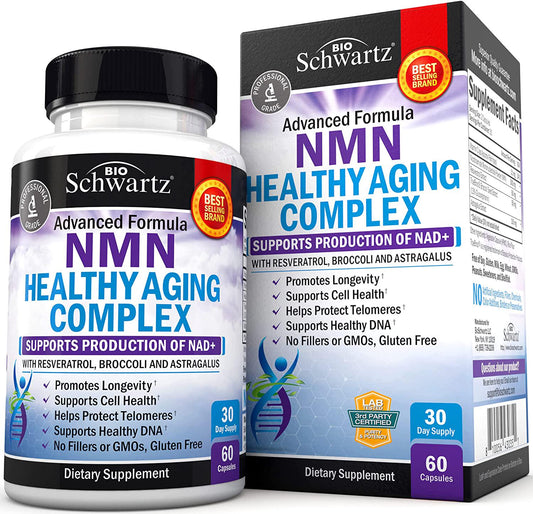 NMN Supplement - Nicotinamide Mononucleotide Powder for Healthy Aging and Energy Support - 60 Capsules