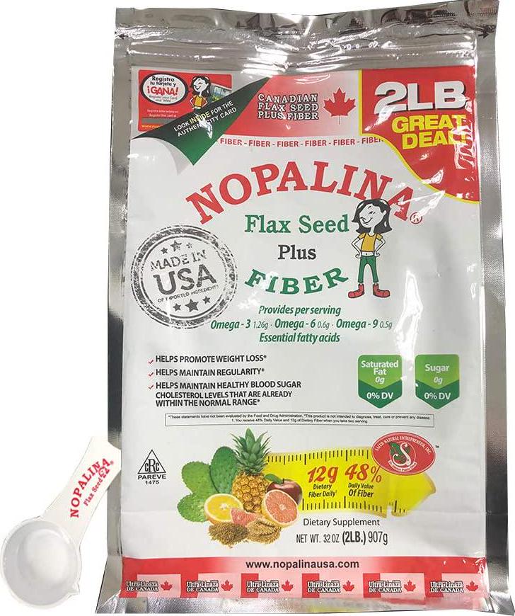 NOPALINA Flax Seed Plus Fiber 32OZ (2LB)