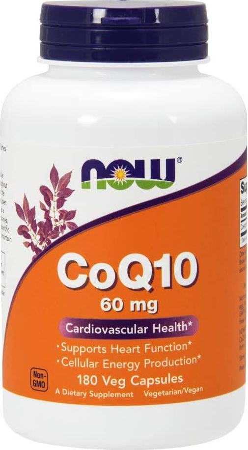 NOW CoQ10 60 mg,180 Veg Capsules