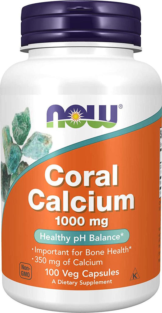 NOW Coral Calcium 1000 mg,100 Veg Capsules