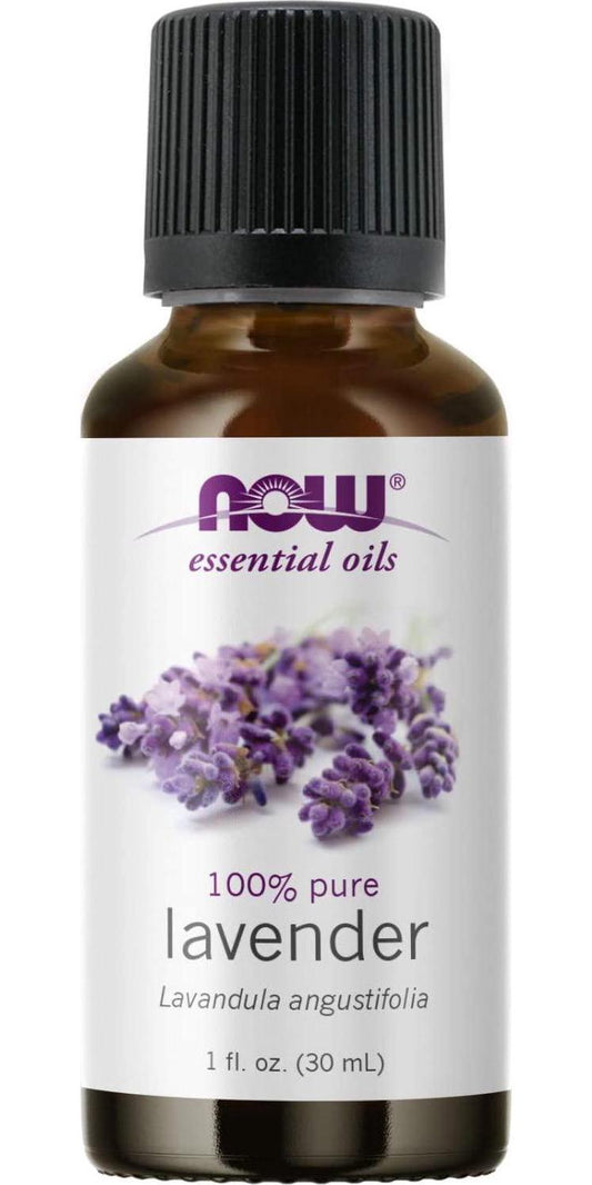 NOW Essential Oils, Lavender Oil, Soothing Aromatherapy Scent, Steam Distilled, 100% Pure, Vegan, Child Resistant Cap, 1-Ounce