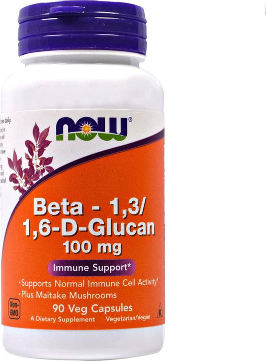 NOW FOODS Beta 1.3 1.6 Glucan vc, 90 Count